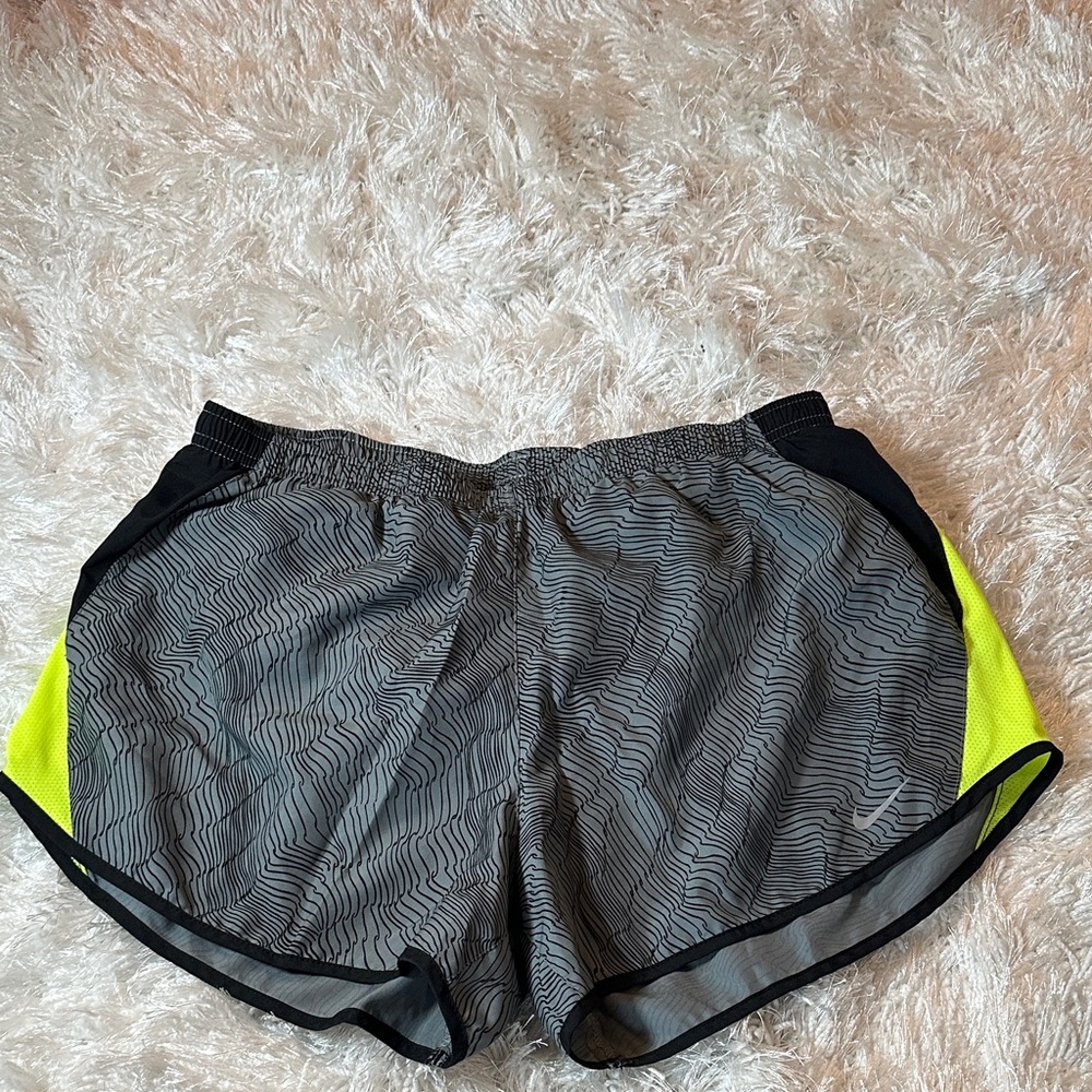 Stylish Nike Gray and Yellow Women's Shorts